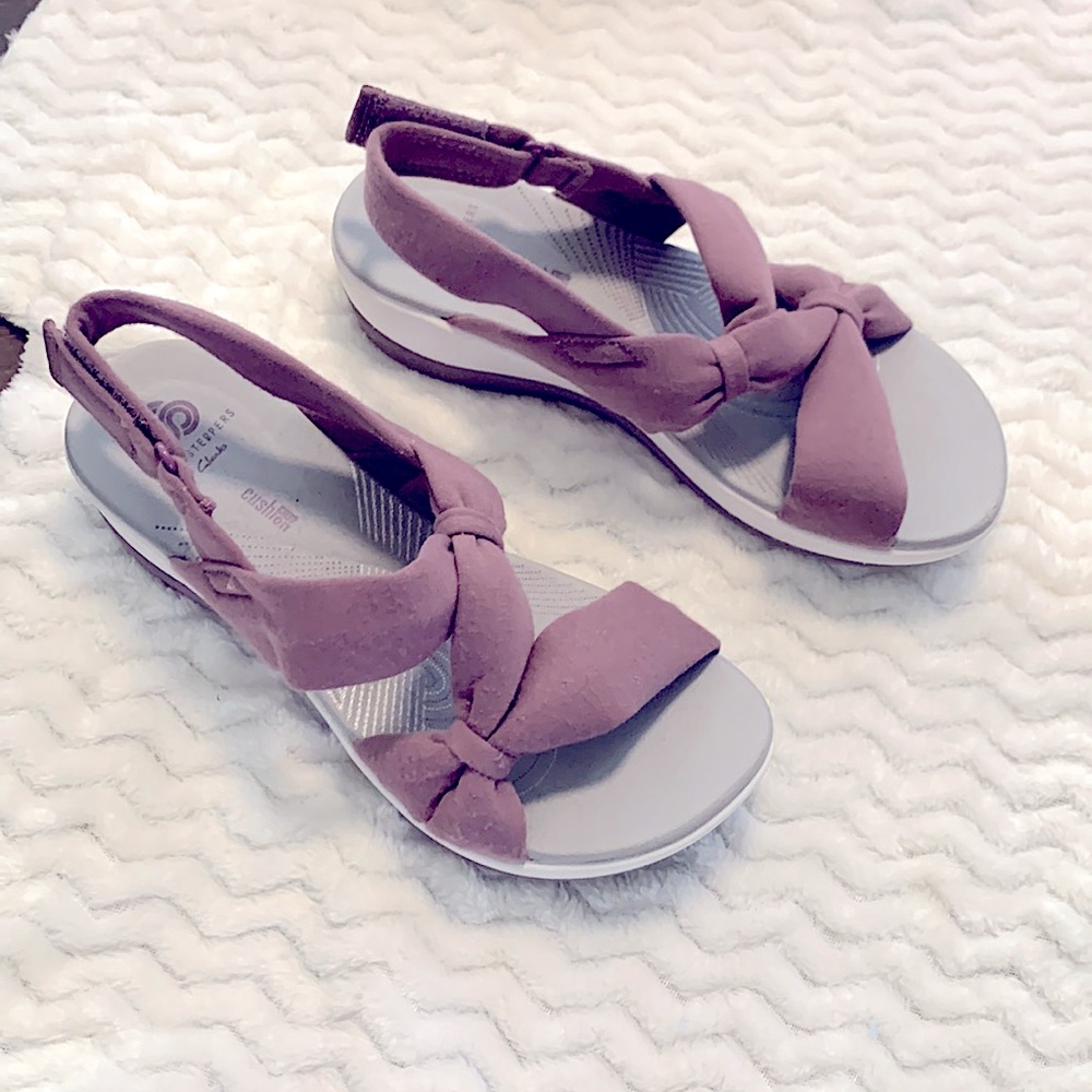 Clarkscloudsteppers Adjustable Strappy Cloth Sand… - image 8